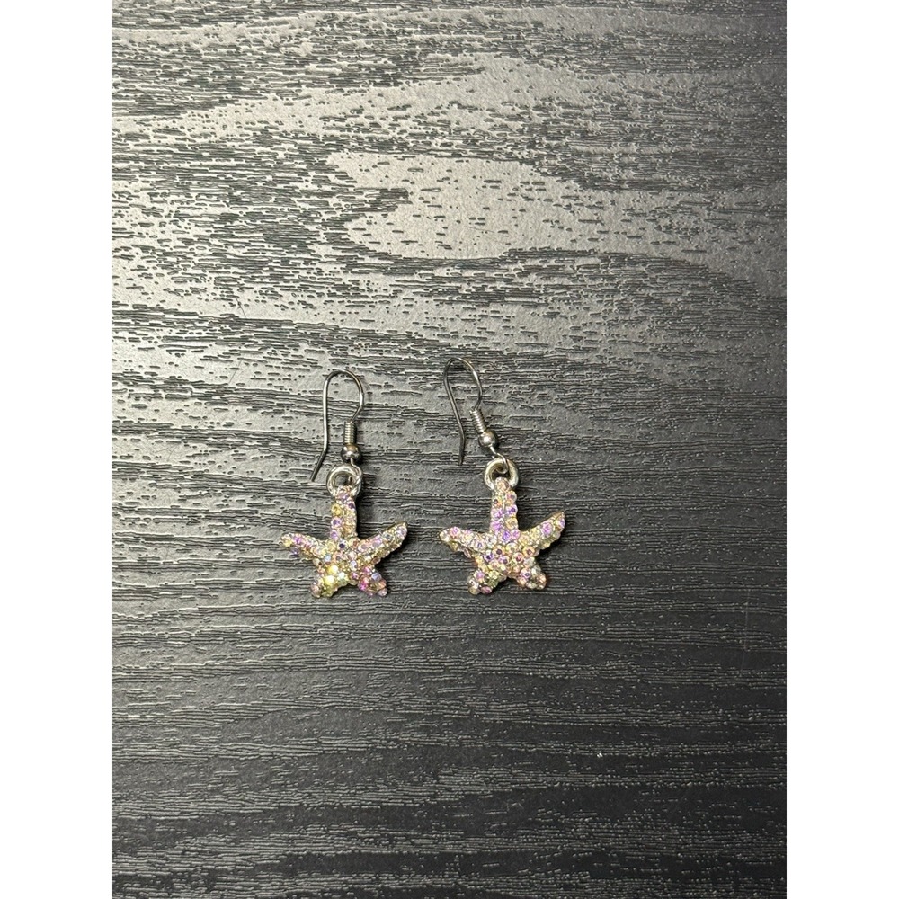 Sparkle Starfish Dangle Earrings